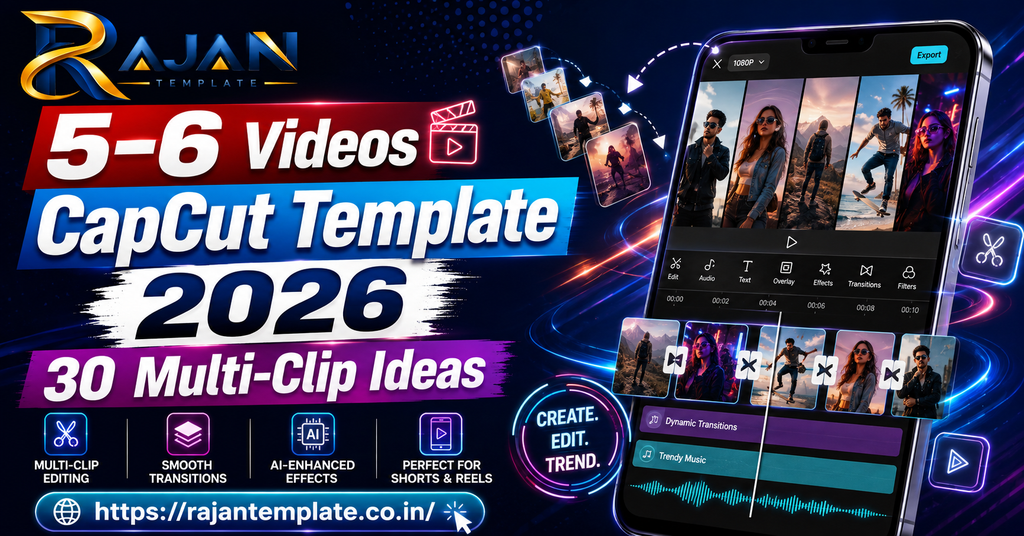 5-6 Videos CapCut Template 2026 30 Multi-Clip Ideas