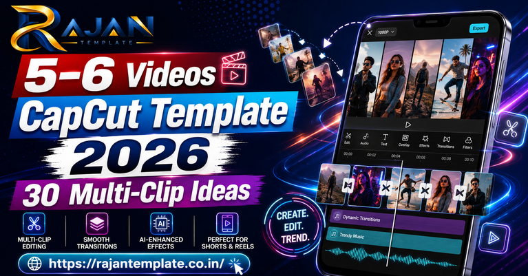 5-6 Videos CapCut Template 2026 30 Multi-Clip Ideas