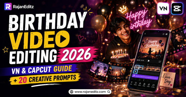Birthday Video Editing 2026 VN & CapCut Guide + 20 Creative Prompts