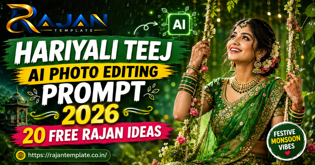 Hariyali Teej AI photo editing prompt 20 Free Rajan Ideas (2026)