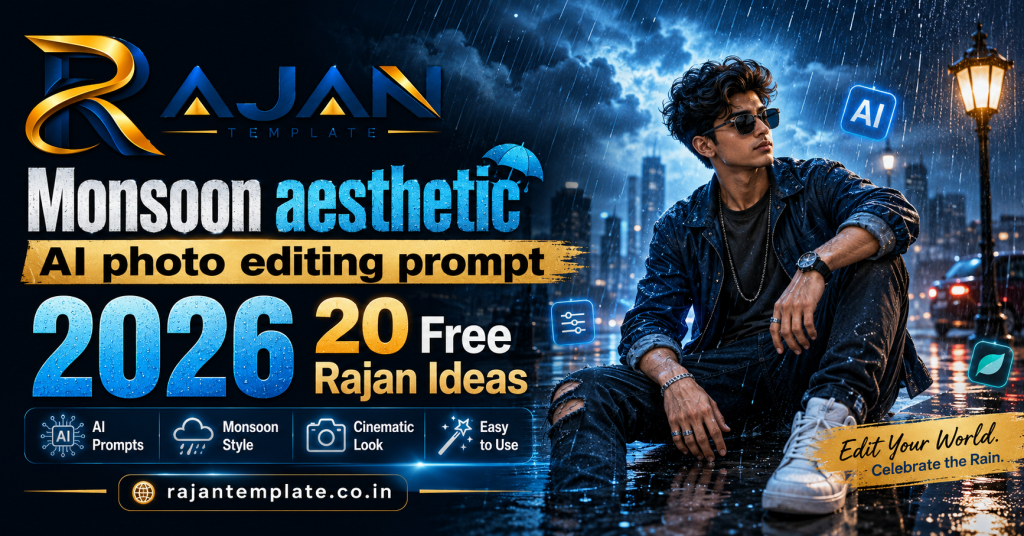 Monsoon aesthetic AI photo editing prompt 20 Free Rajan Ideas (2026)