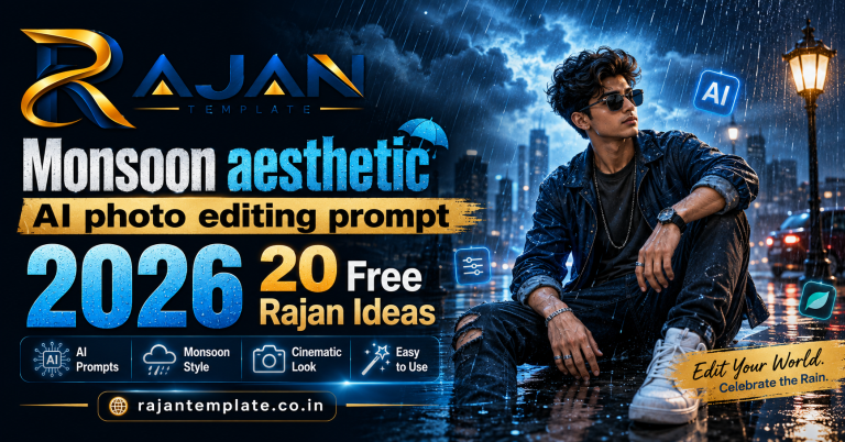 Monsoon aesthetic AI photo editing prompt 20 Free Rajan Ideas (2026)