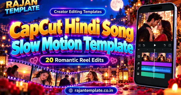 CapCut Hindi Song Slow Motion Template: 20 Romantic Reel Edits