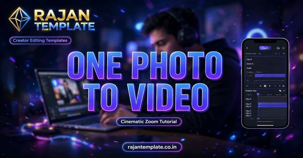 CapCut One Photo to Video Template: Cinematic Zoom Tutorial